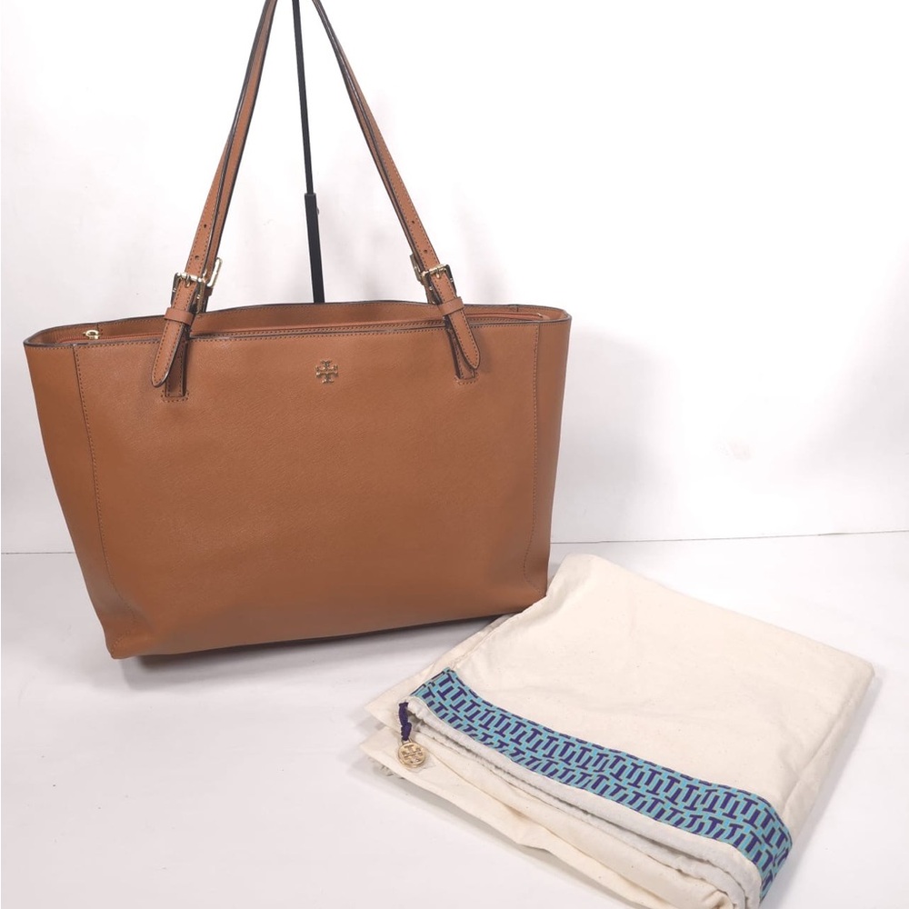 TORY BURCH Brown Leather Large York Buckle Tote‎ - Picture 10 of 15